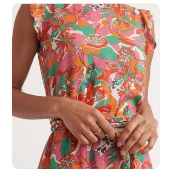 Marine Layer Layne Vintage Floral Mini Dress sz M - Picture 3 of 10